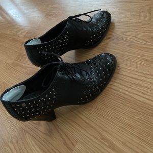 G H Bass Oxford studded pumps